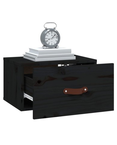 Tables de chevet murales 2 pcs Noir 40x29,5x22 cm