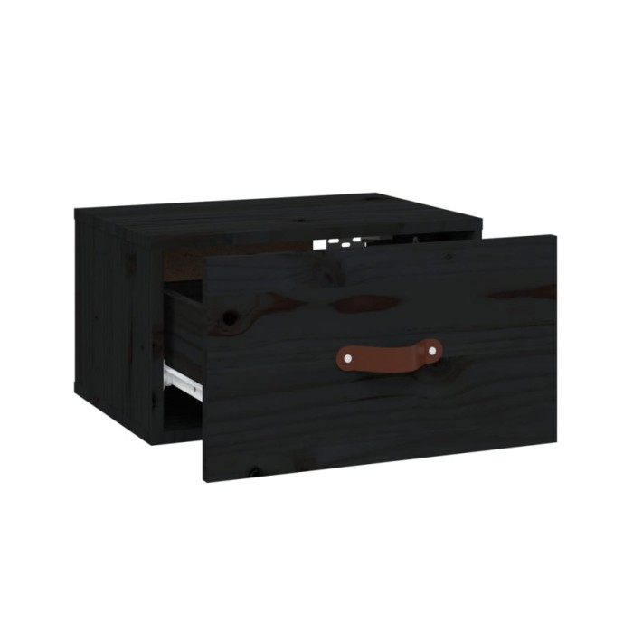 Tables de chevet murales 2 pcs Noir 40x29,5x22 cm