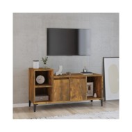 Meuble TV Chêne fumé 100x35x55 cm Bois d'ingénierie