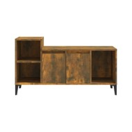 Meuble TV Chêne fumé 100x35x55 cm Bois d'ingénierie