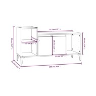 Meuble TV Chêne fumé 100x35x55 cm Bois d'ingénierie