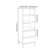 Buffet haut Sonoma gris 40x36x110 cm Bois d'ingénierie