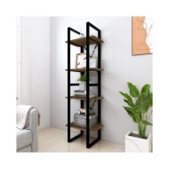 Bibliothèque 4 niveaux Chêne brun 40x30x140cm Bois d'ingénierie