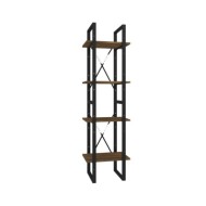 Bibliothèque 4 niveaux Chêne brun 40x30x140cm Bois d'ingénierie