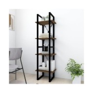 Bibliothèque 4 niveaux Chêne brun 40x30x140cm Bois d'ingénierie
