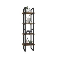 Bibliothèque 4 niveaux Chêne brun 40x30x140cm Bois d'ingénierie