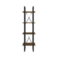 Bibliothèque 4 niveaux Chêne brun 40x30x140cm Bois d'ingénierie