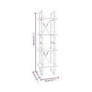 Bibliothèque 4 niveaux Chêne brun 40x30x140cm Bois d'ingénierie