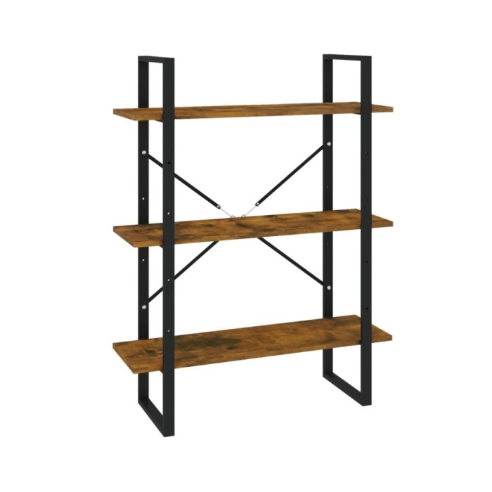 Bibliothèque Chêne fumé 80x30x105 cm Bois d'ingénierie