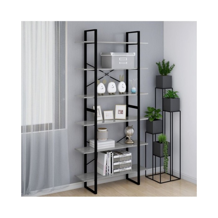 Armoire haute Sonoma gris 100x30x210 cm Bois d'ingénierie