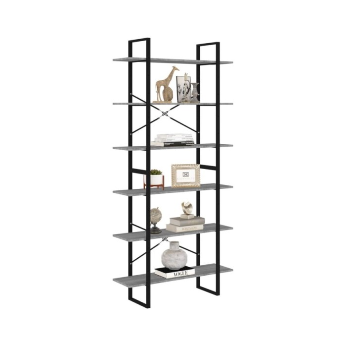 Armoire haute Sonoma gris 100x30x210 cm Bois d'ingénierie