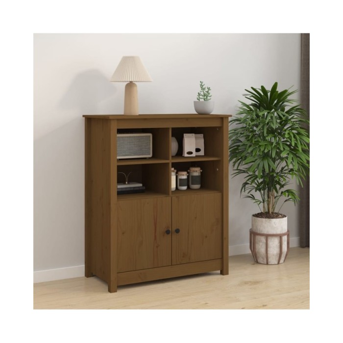 Buffet Marron miel 83x41,5x100 cm Bois massif de pin