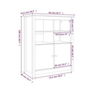 Buffet Marron miel 83x41,5x100 cm Bois massif de pin