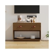 Meuble TV Marron miel 90x40x60 cm Bois de pin massif