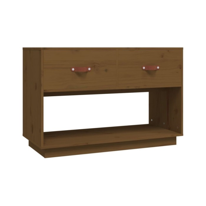 Meuble TV Marron miel 90x40x60 cm Bois de pin massif