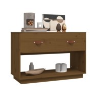 Meuble TV Marron miel 90x40x60 cm Bois de pin massif