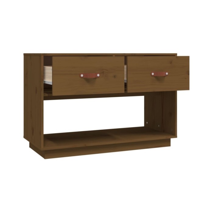 Meuble TV Marron miel 90x40x60 cm Bois de pin massif