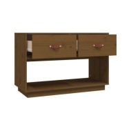 Meuble TV Marron miel 90x40x60 cm Bois de pin massif