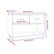 Meuble TV Marron miel 90x40x60 cm Bois de pin massif