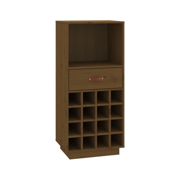 Armoire à vin Marron miel 45x34x100 cm Bois de pin massif