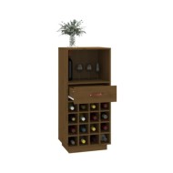 Armoire à vin Marron miel 45x34x100 cm Bois de pin massif