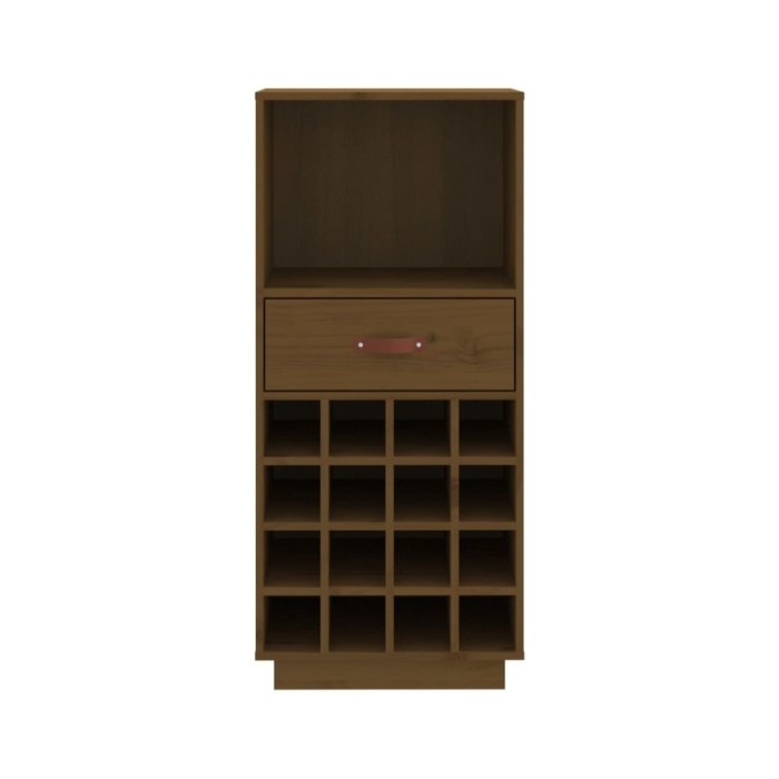Armoire à vin Marron miel 45x34x100 cm Bois de pin massif