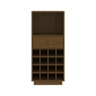Armoire à vin Marron miel 45x34x100 cm Bois de pin massif