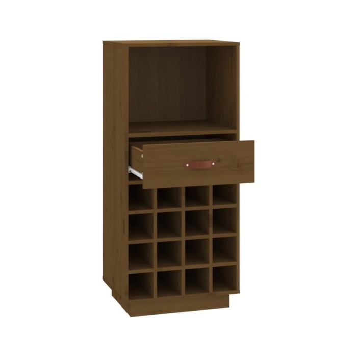 Armoire à vin Marron miel 45x34x100 cm Bois de pin massif