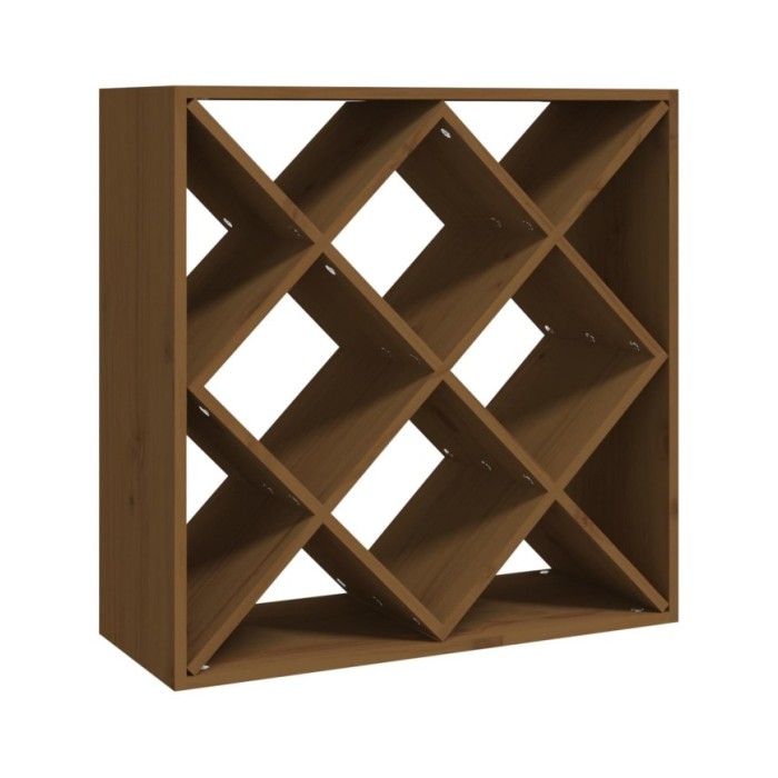 Armoire à vin Marron miel 62x25x62 cm Bois de pin massif