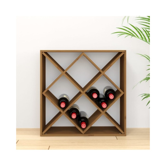 Armoire à vin Marron miel 62x25x62 cm Bois de pin massif