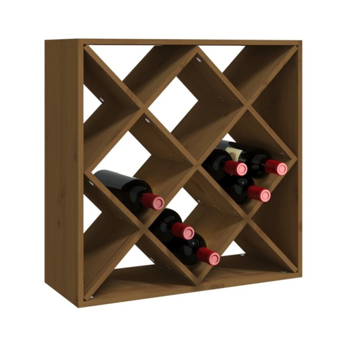 Armoire à vin Marron miel 62x25x62 cm Bois de pin massif