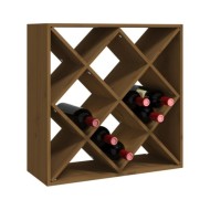 Armoire à vin Marron miel 62x25x62 cm Bois de pin massif