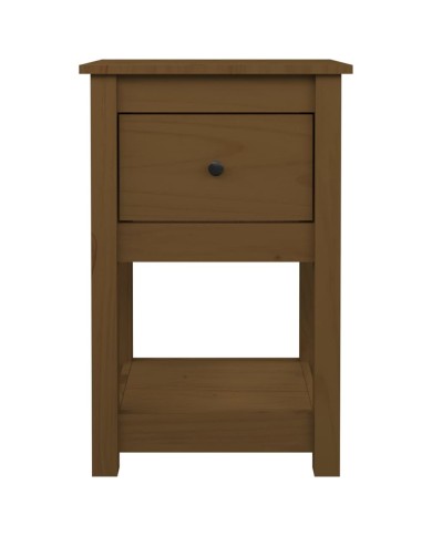 Table de chevet Marron miel 40x35x61,5 cm Bois de pin solide