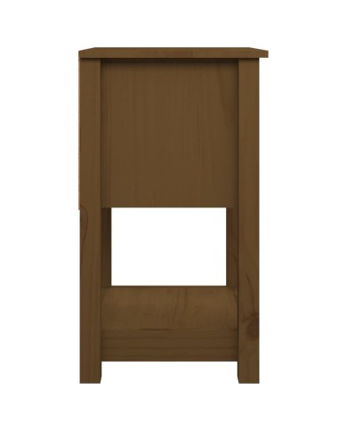 Table de chevet Marron miel 40x35x61,5 cm Bois de pin solide