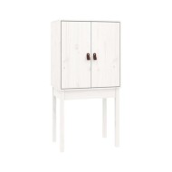 Buffet haut Blanc 60x40x120 cm Bois massif de pin