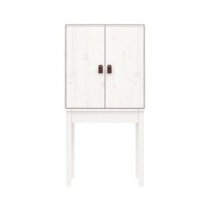 Buffet haut Blanc 60x40x120 cm Bois massif de pin