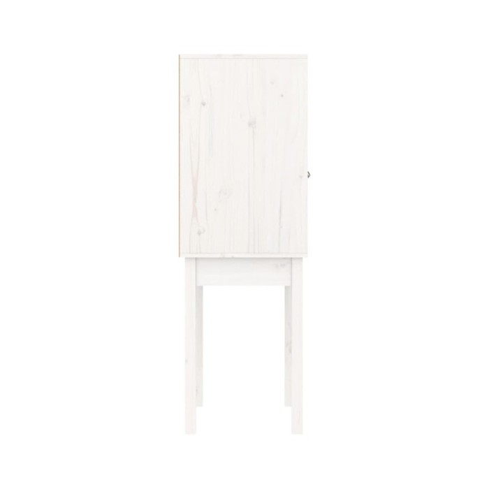 Buffet haut Blanc 60x40x120 cm Bois massif de pin