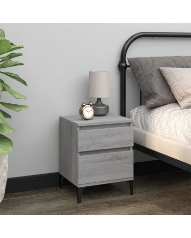 Tables de chevet 2 pcs Sonoma gris 40x35x50 cm