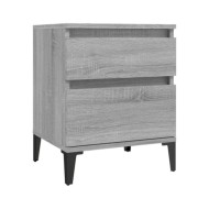 Tables de chevet 2 pcs Sonoma gris 40x35x50 cm
