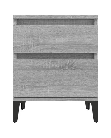 Tables de chevet 2 pcs Sonoma gris 40x35x50 cm