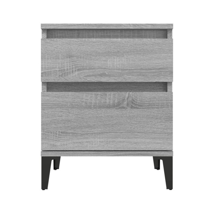 Tables de chevet 2 pcs Sonoma gris 40x35x50 cm