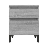 Tables de chevet 2 pcs Sonoma gris 40x35x50 cm