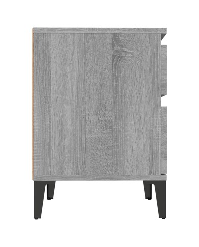 Tables de chevet 2 pcs Sonoma gris 40x35x50 cm