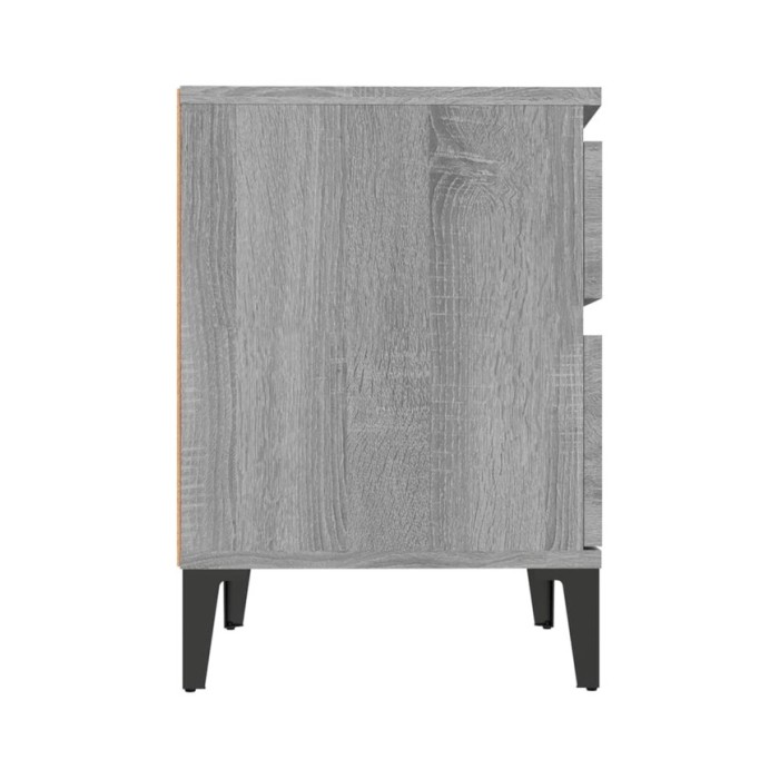Tables de chevet 2 pcs Sonoma gris 40x35x50 cm
