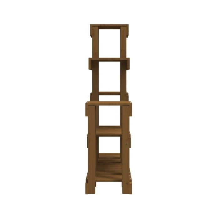Support à plantes Marron miel 92x25x97 cm Bois massif de pin