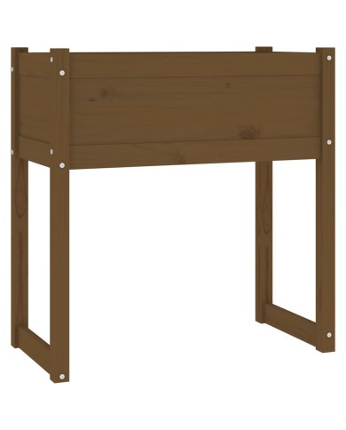 Jardinière Marron miel 78x40x81 cm Bois massif de pin