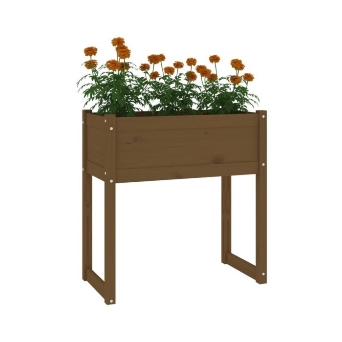 Jardinière Marron miel 78x40x81 cm Bois massif de pin