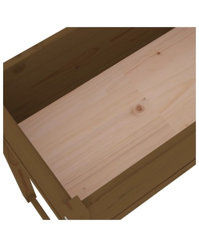 Jardinière Marron miel 78x40x81 cm Bois massif de pin
