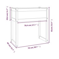 Jardinière Marron miel 78x40x81 cm Bois massif de pin
