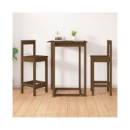 Chaises de bar 2 pcs Marron miel 40x41,5x112 cm Pin solide